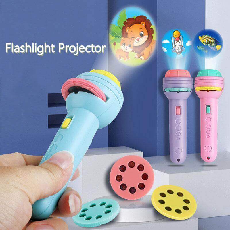 Mini Flashlight Slide Projector Toy For Kids
